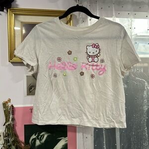 Hello Kitty White and Pink Short Sleeve Tee